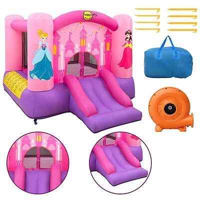 Happy Hop Täytettävä pomppulinna liukumäellä 300x225x175 cm PVC(sku93243