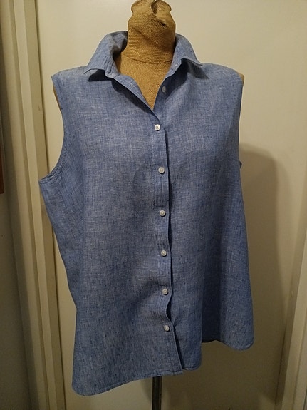 Uniqlo XL 100% pellava paitapusero hihaton