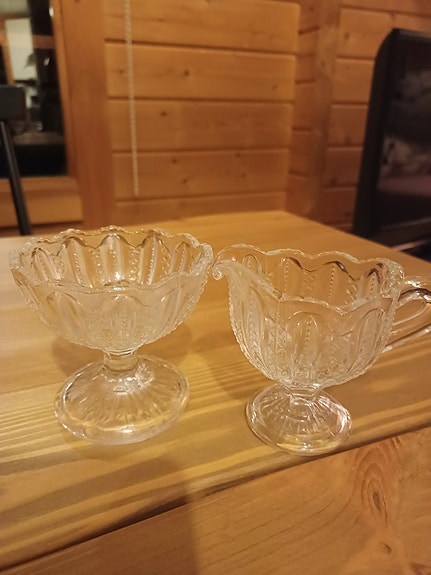 Riihimäen lasin kermakko ja sokerikko