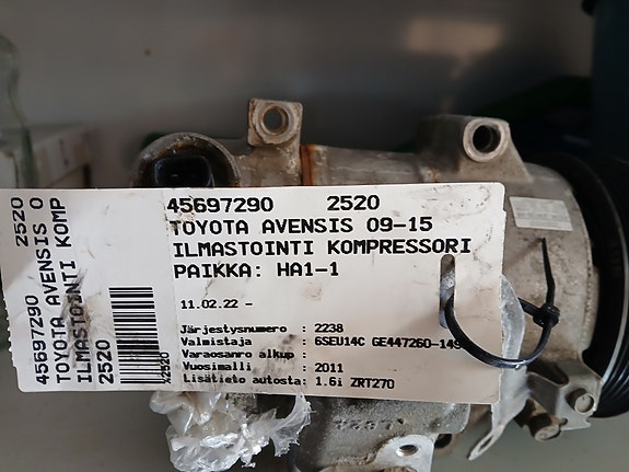 Avensis ilmastoinnin kompura