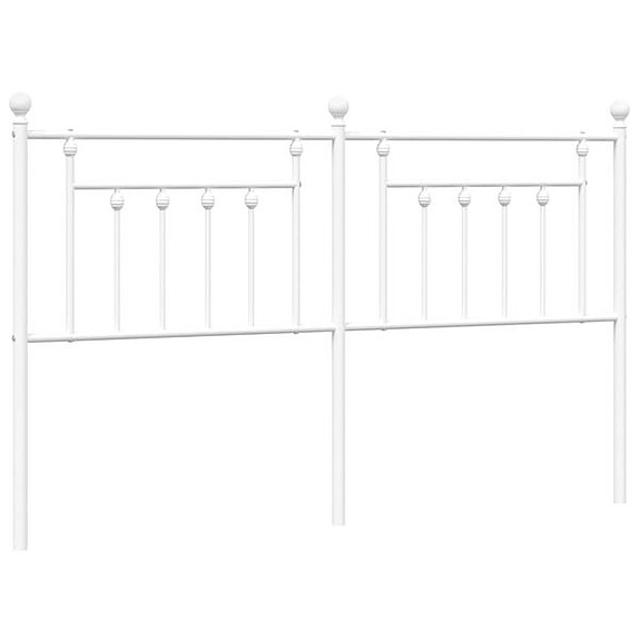 vidaXL Metallinen sängynpääty valkoinen 160 cm(sku353621