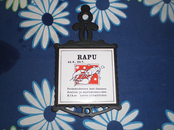 Horoskooppi Rapu pannunalunen / pannunalusta
