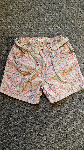 Lasten kangas shortsit/128 cm