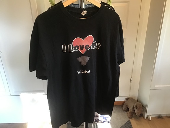 T-paita kuva/teksti koko L 1€