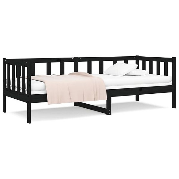 vidaXL Sohvasänky musta 90x190 cm täysi mänty(sku814648