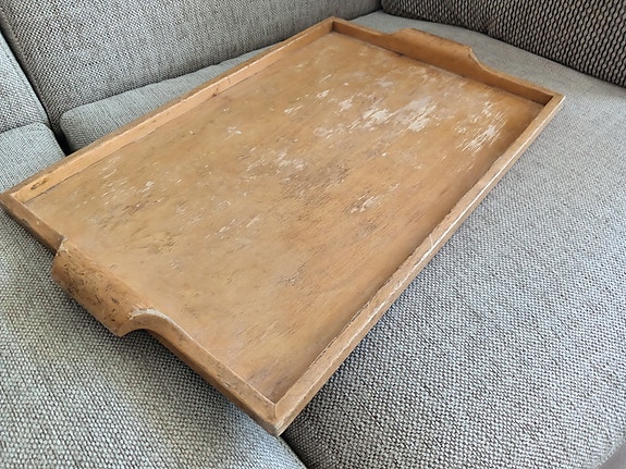 1930-luku Puinen Tarjotin Suuri Kotimainen Design Käsityö Funkkis Sormiliitos