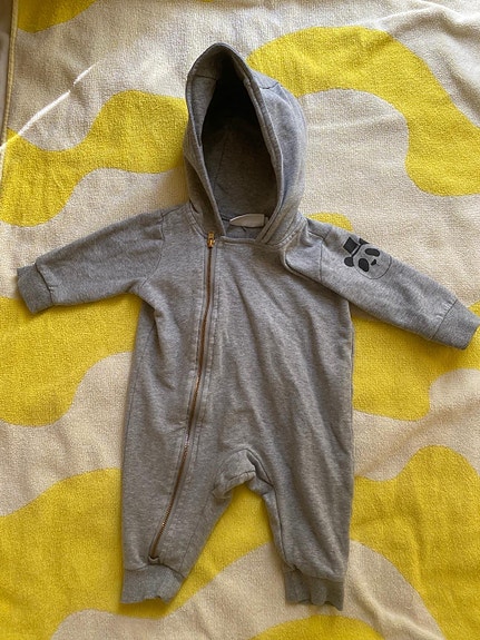 Mini Rodini panda collegehaalari / jumpsuit 56/62
