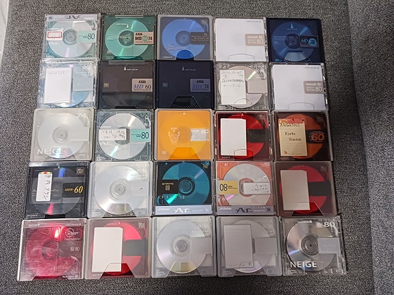 Maxell Sony TDK Victor MD-minidisc levyt