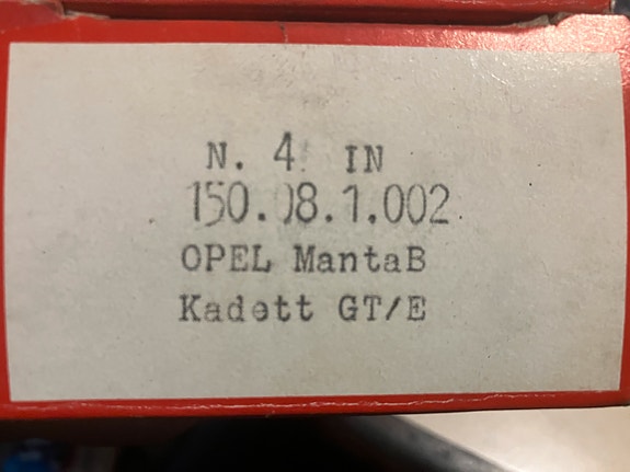 Opel Kadett-C GT/E/Manta-B CIH Imuventtili 6kpl