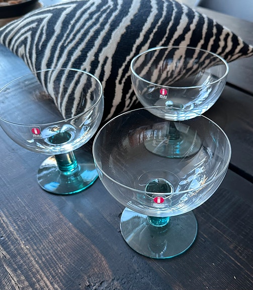 Mondo jälkiruokakulhot 3 kpl Iittala vihreä