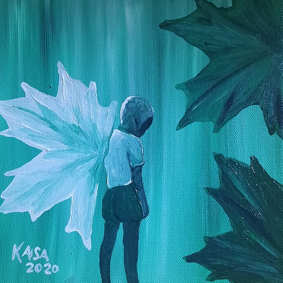 Suojelusenkeli taulu koko: 20*20 cm