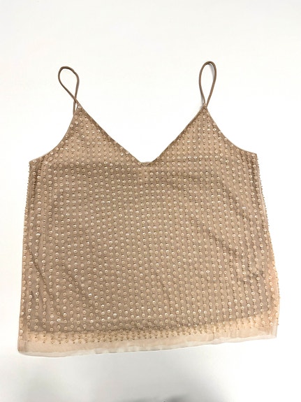Beige paljettitoppi