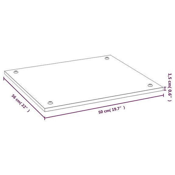 vidaXL Liesisuoja 50x56x1,5 cm bambu(sku352775