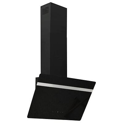 vidaXL Liesituuletin 60 cm teräs ja karkaistu lasi musta(sku51671