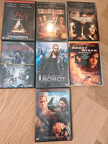 8 Dvd-elokuvan paketti