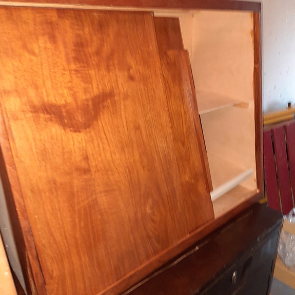 50-60 luvun musta/teak kirjahylly