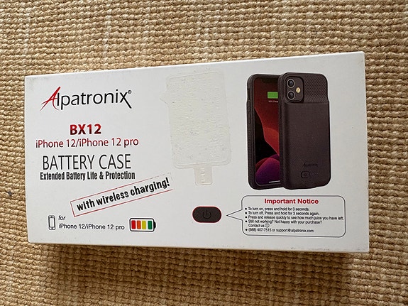 Battery Case for iPhone 12/12 Pro with Wireless Charging 5000 mAh