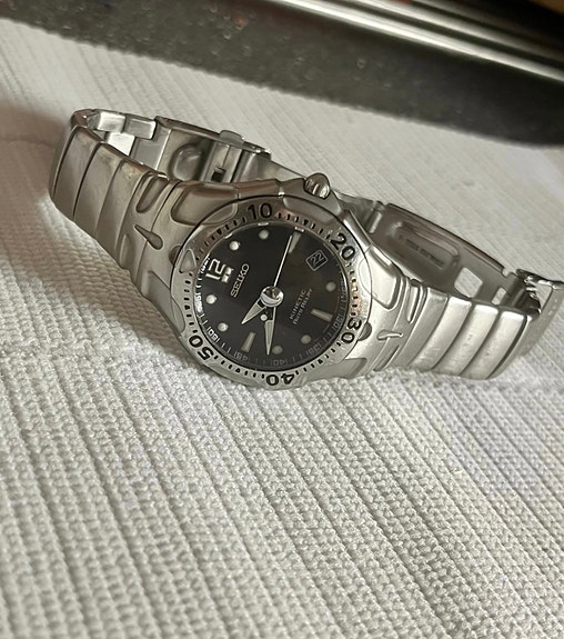 Seiko kinetic auto relay automaatti rannekello (vintagea)