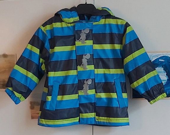 Uusi fleecevuorellinen sadetakki 86/92 cm
