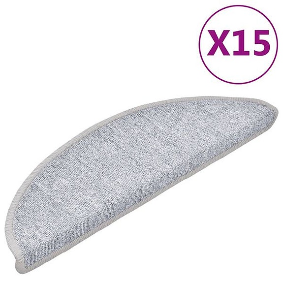 vidaXL Porrasmatot 15 kpl vaaleanharmaa 56 x 17 x 3 cm(sku133879