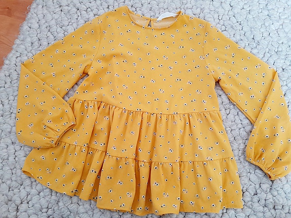 H&M keltainen kukka pusero