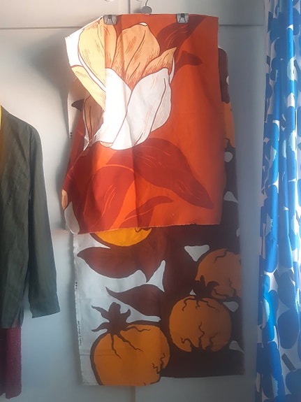 Vintage kangaspalat Tampella retro kangas kangaspala 60-luku 70-luku