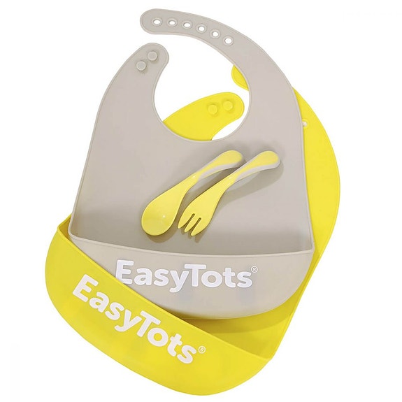 EASYTOTS Silicone Soft Roll Up Ruokakaukalot + Lusikka&Haarukka