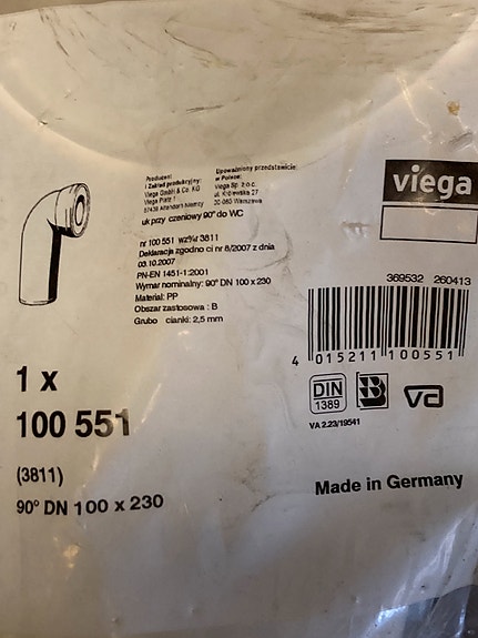 17 kpl WC-YHDYSKAPPALE VIEGA Q-LUKKO