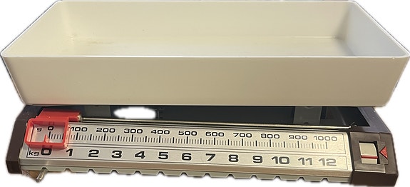 Vanha valkoinen vaaka sisustus Retro Vitange