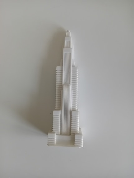 3D-tulostettu Empire State Building – arkkitehtuurimalli (valkoinen)