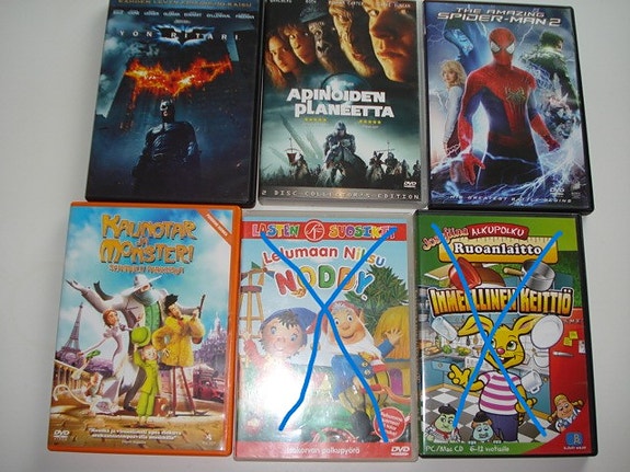 Lasten ja nuorten elokuvat/leffat DVD
