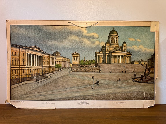 Opetustaulu / koulutaulu, Helsinki Senaatintorilta