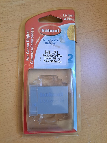 Hähnel HL-7L battery (Canon NB-7L)