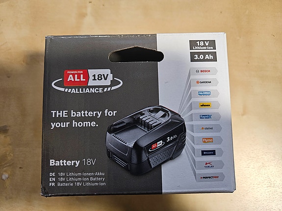 Uusi Bosch 18v 3Ah akku power for all alliance