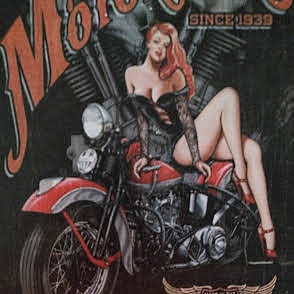 Harley-Davidson Moottoripyörä Juliste Punainen Musta