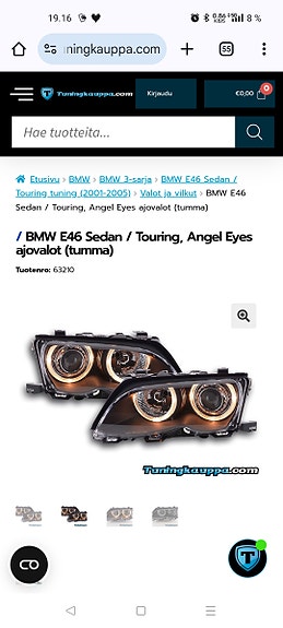 Oikean puoleinen angel eyes valaisin