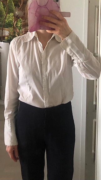 Naisten valkoinen kauluspaita koko 34/XS (H&M)