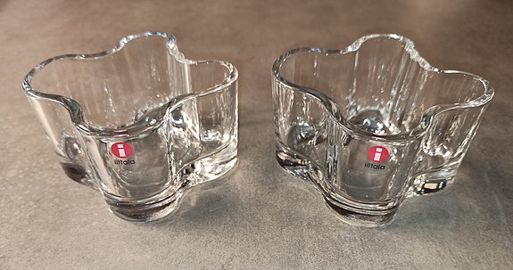 Iittala Alvar Aalto kynttilälyhty, 2 kpl yhteishinnalla, kirkas