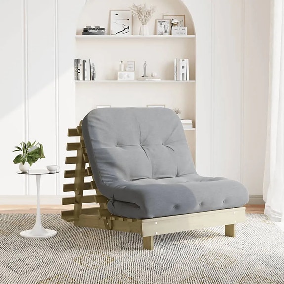 Futon vuodesohva patjalla 90x206x11 cm kyllästetty mänty