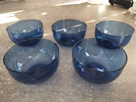 Iittala i-306 Timo Sarpaneva jälkiruokakulho 5 kpl ** vintage