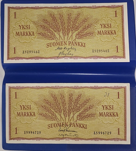 2 Markan seteliä