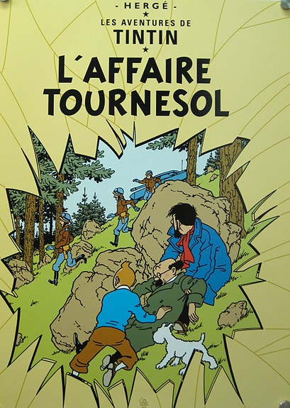 Juliste, yms. 135 Herge Tintti, Tintin LAffaire Tournesol
