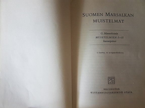Suomen marsalkan muistelmat :