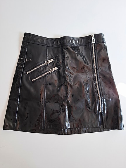 Pvc / faux patent leather minihame