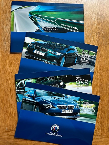 BMW-ALPINA B6S, B5S, B3 ja D3 -mallien saksankieliset esitteet ja hinnastot 2007