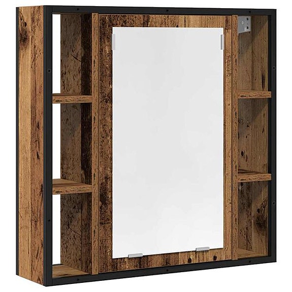 vidaXL Kylpyhuoneen peilikaappi vanha puu 60x16x60 cm tekninen puu(sku862226