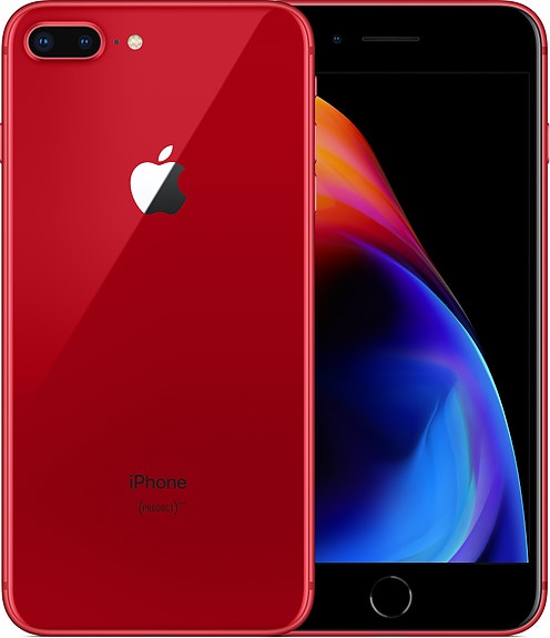 Apple iPhone 8 Plus 64GB, Punainen, uusi akku (B-Grade) Uusi akku (ReUsed)