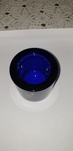 Iittala Kivi tuikku koboltin sininen