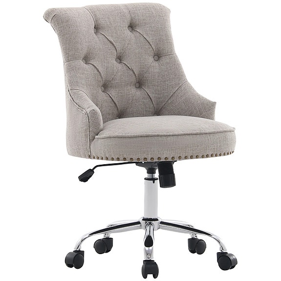 Kääntyvä pehmustettu tuoli, ergonominen toimistotuoli, korkeussäädettävä