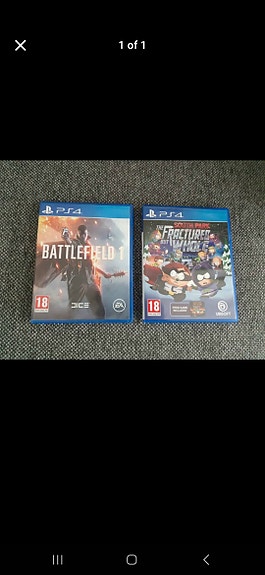 Battlefield 1 ja South Park: Fractured but Whole Playstation 4 pelit